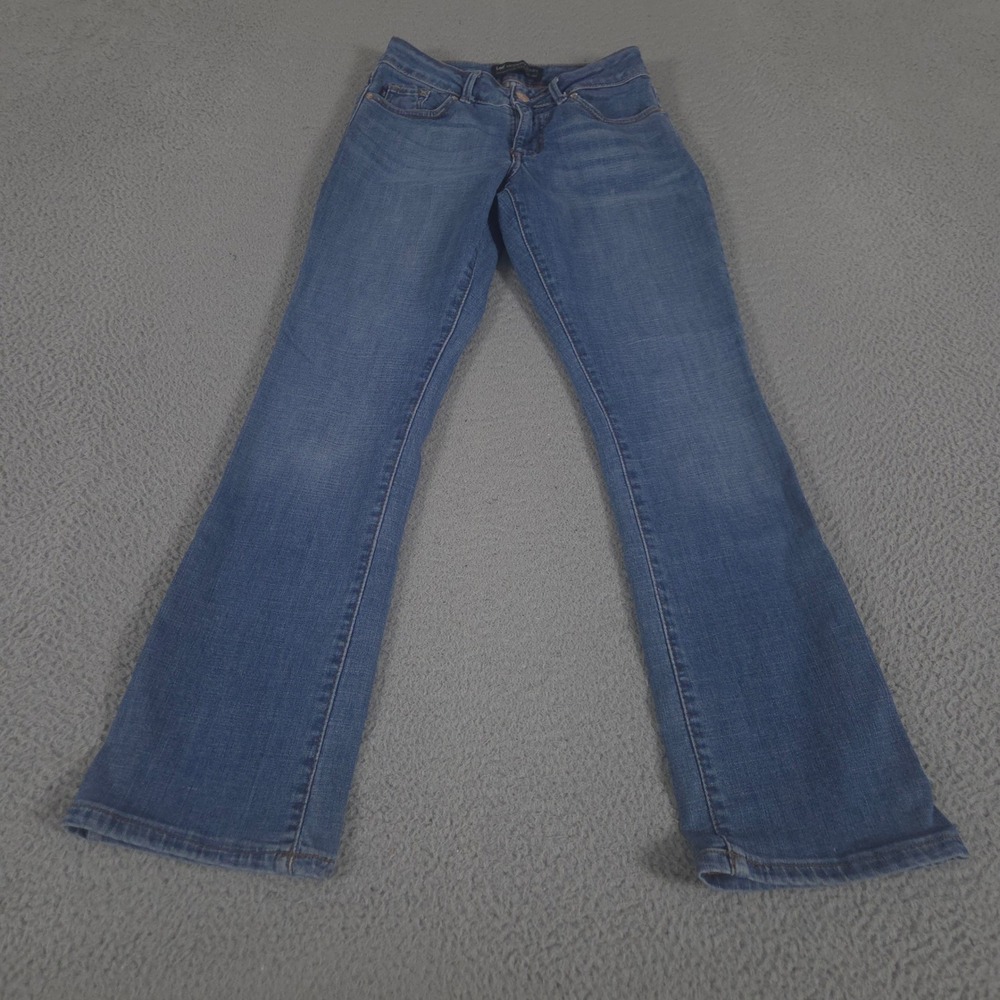 Lee Jeans Womens 2 Short Blue Curvy Fit Bootcut Stretch Denim Modern Series Pant